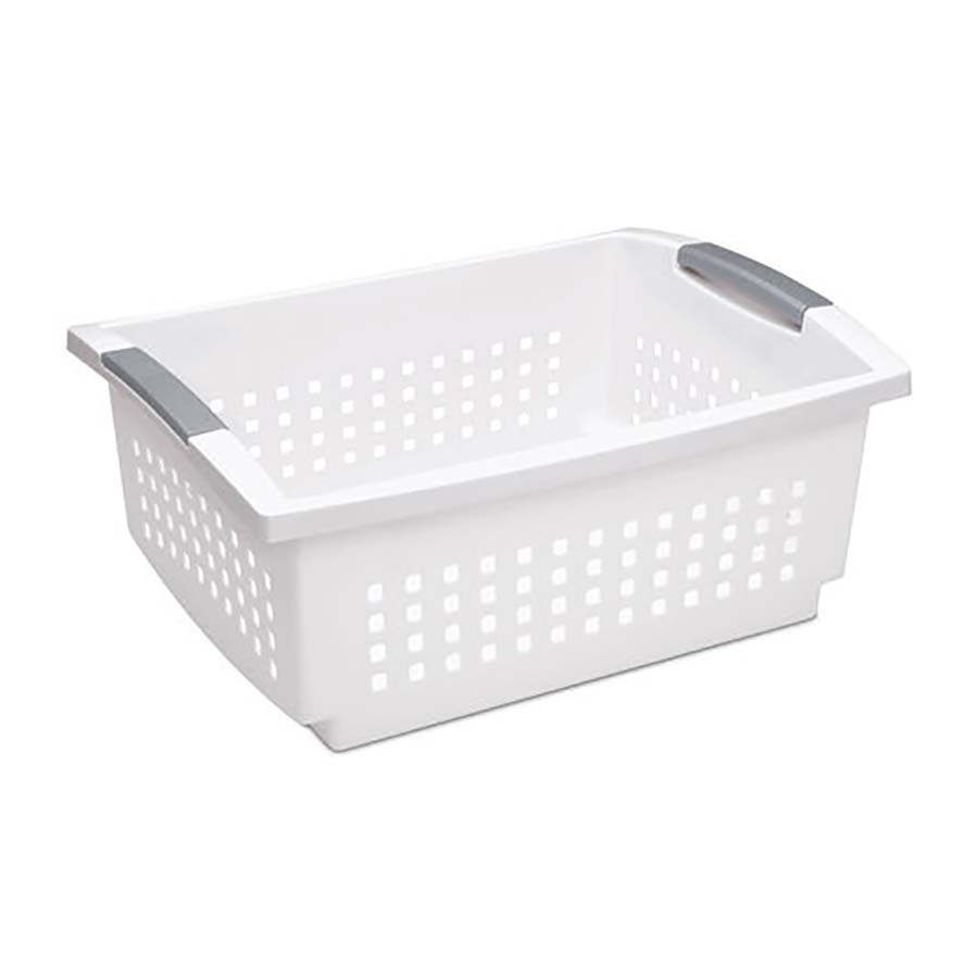 Sterilite Large White Stacking Basket Shop Storage Bins at HEB