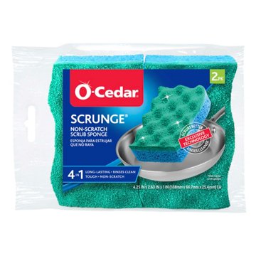 O-Cedar Scrunge Non-Scratch Scrub Sponge, 2 pk