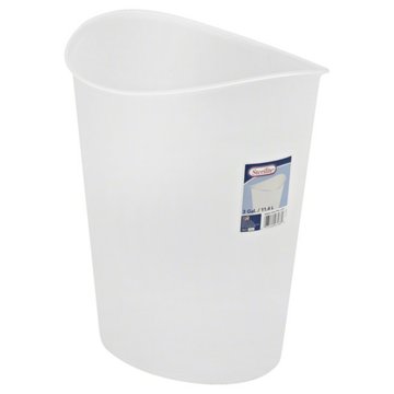 Sterilite Oval Wastebasket Clear, 3 gal