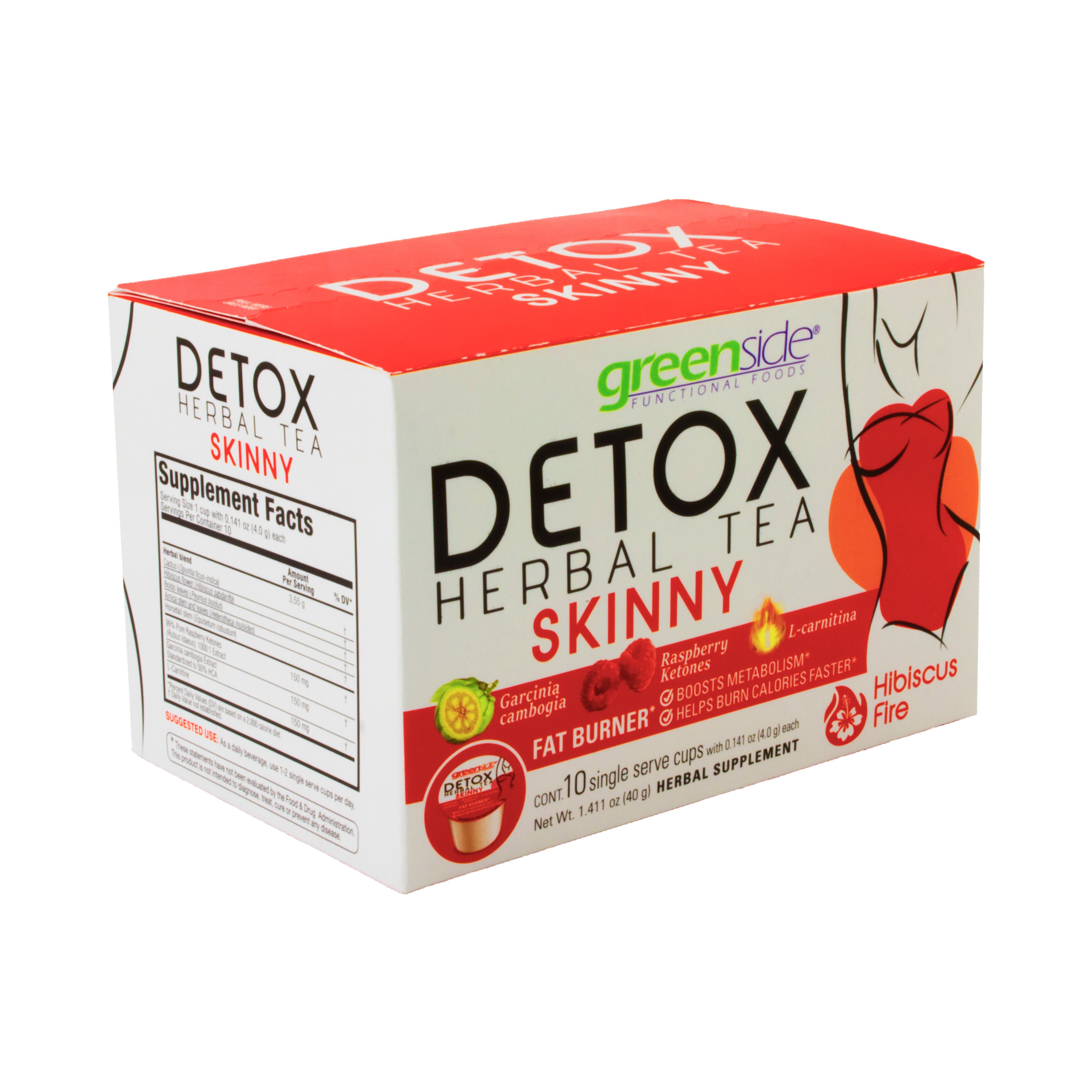 Greenside Detox Herbal Tea Skinny - Shop Tea at H-E-B