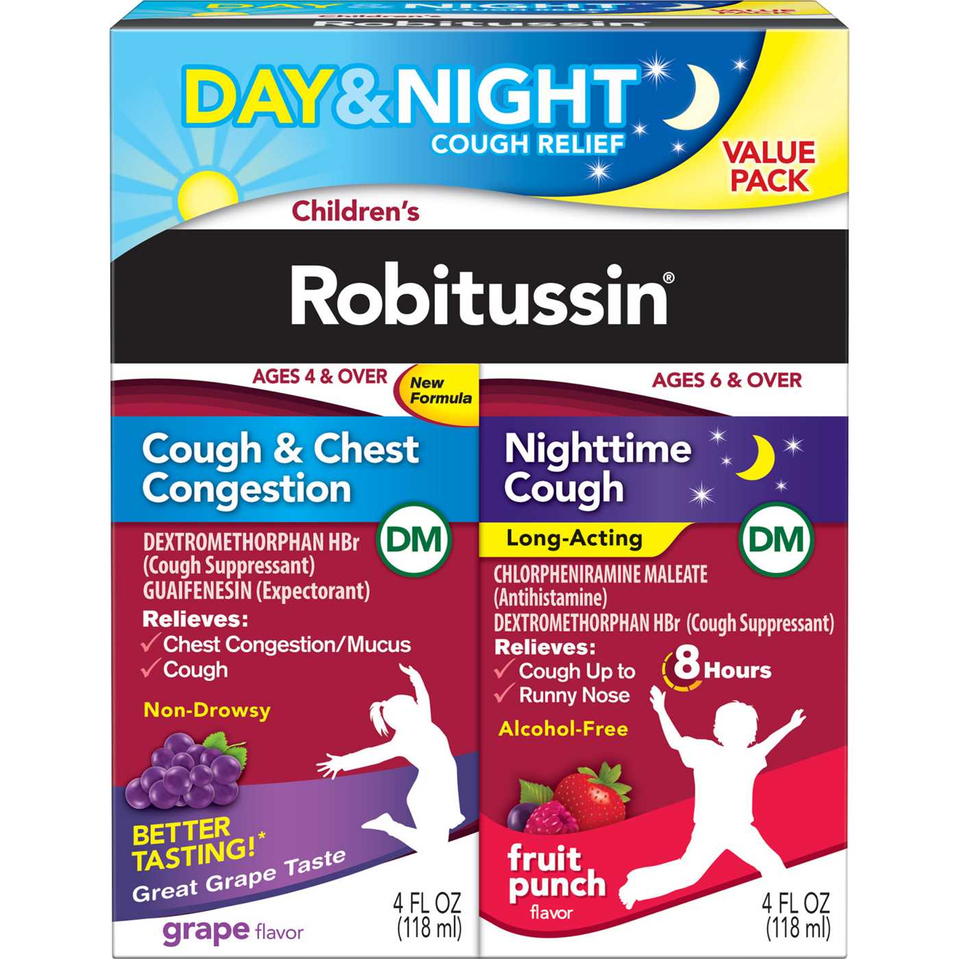 Robitussin Children's Cough + Chest Congestion DM & Nightime Cough DM; image 1 of 2