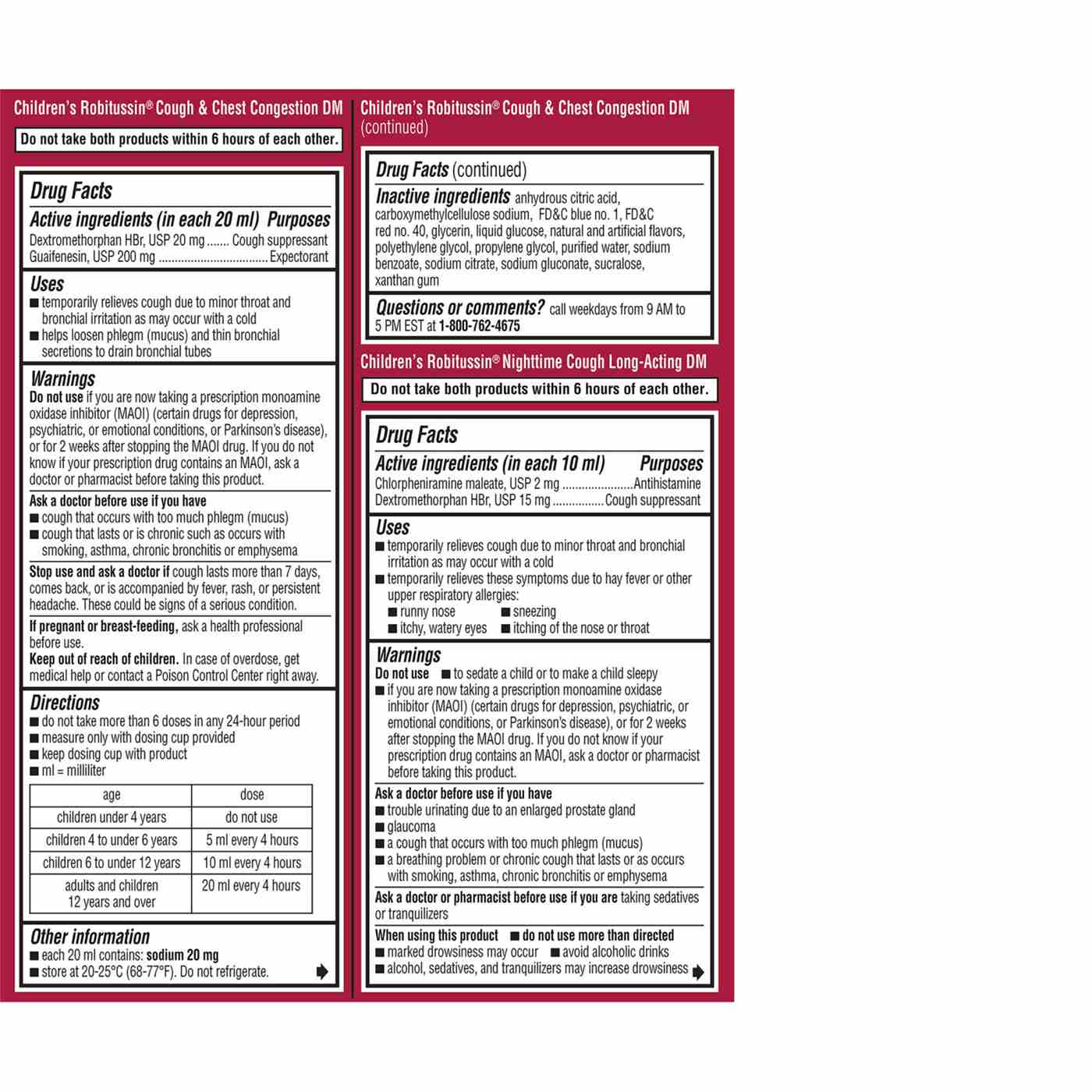 Robitussin Children's Cough + Chest Congestion DM & Nightime Cough DM; image 2 of 2