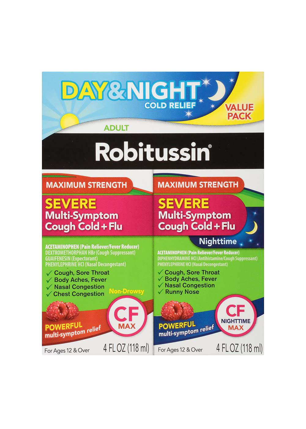 Robitussin Severe Day & Night Cold Relief Liquid - Value Pack; image 1 of 3