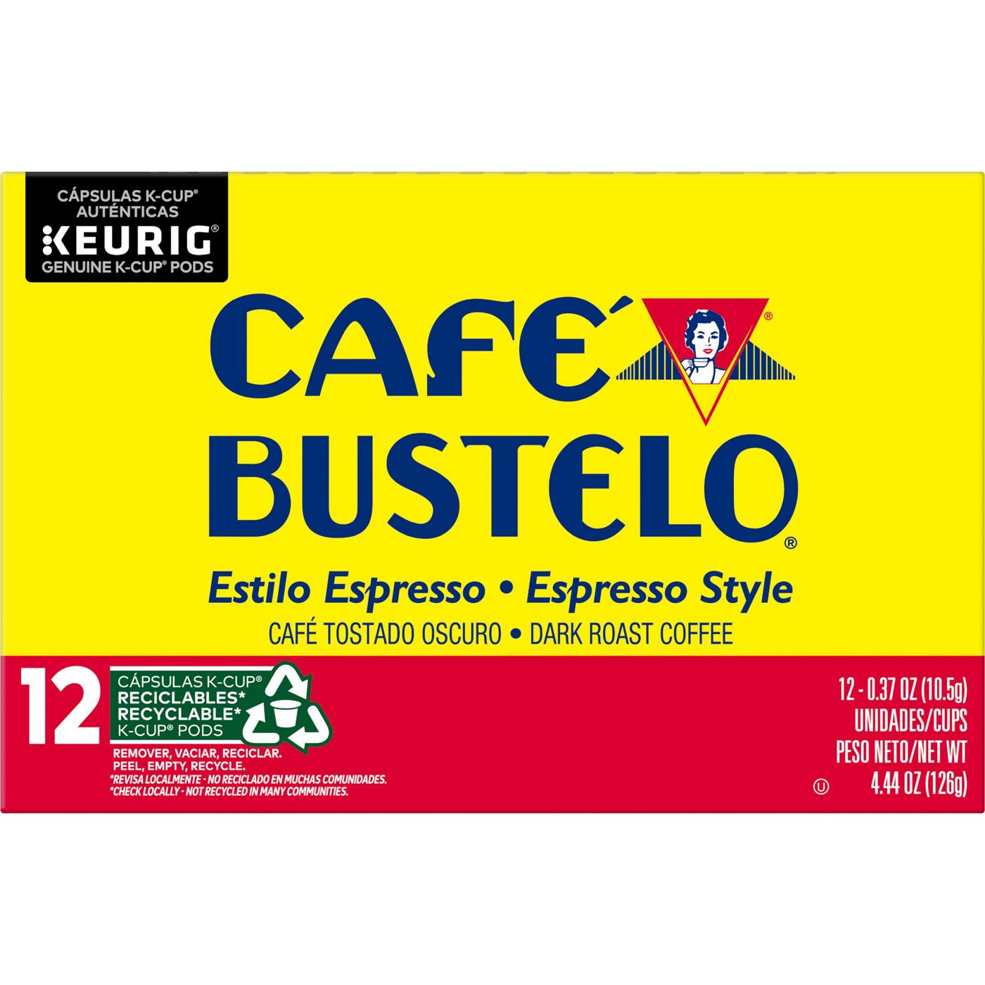 Cafe Bustelo Espresso-Style Dark Roast Coffee Single Serve K-Cups; image 1 of 6