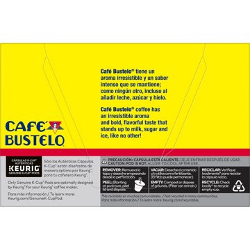 Cafe Bustelo Espresso-Style Dark Roast Coffee Single Serve K-Cups, 10 ct