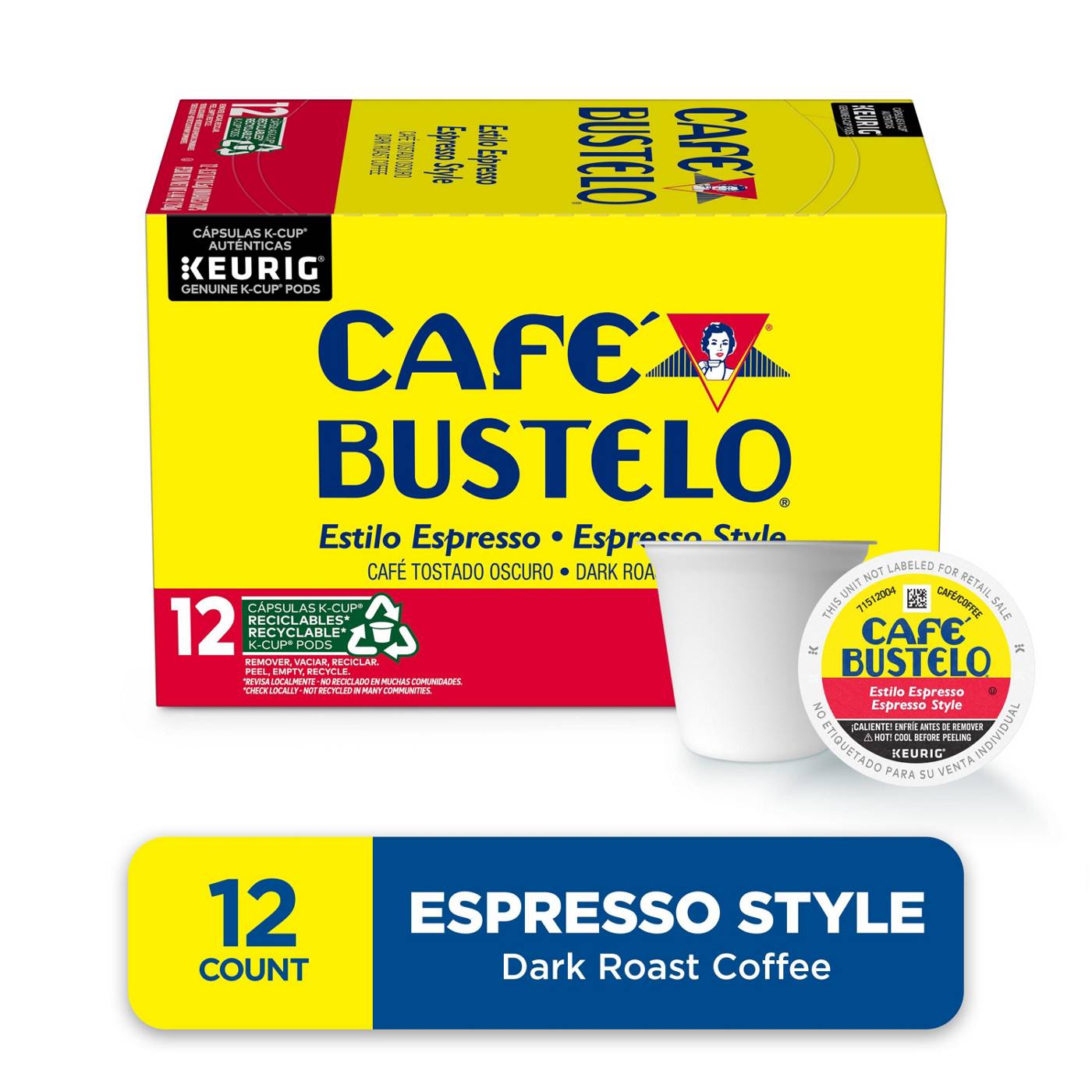 Cafe Bustelo Espresso-Style Dark Roast Coffee Single Serve K-Cups; image 3 of 6