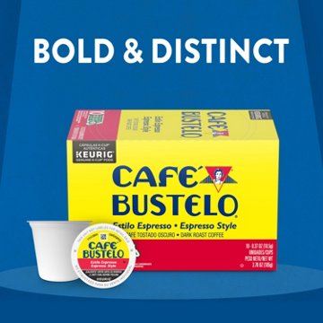 Cafe Bustelo Espresso-Style Dark Roast Coffee Single Serve K-Cups, 10 ct