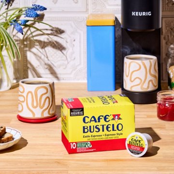 Cafe Bustelo Espresso-Style Dark Roast Coffee Single Serve K-Cups, 10 ct