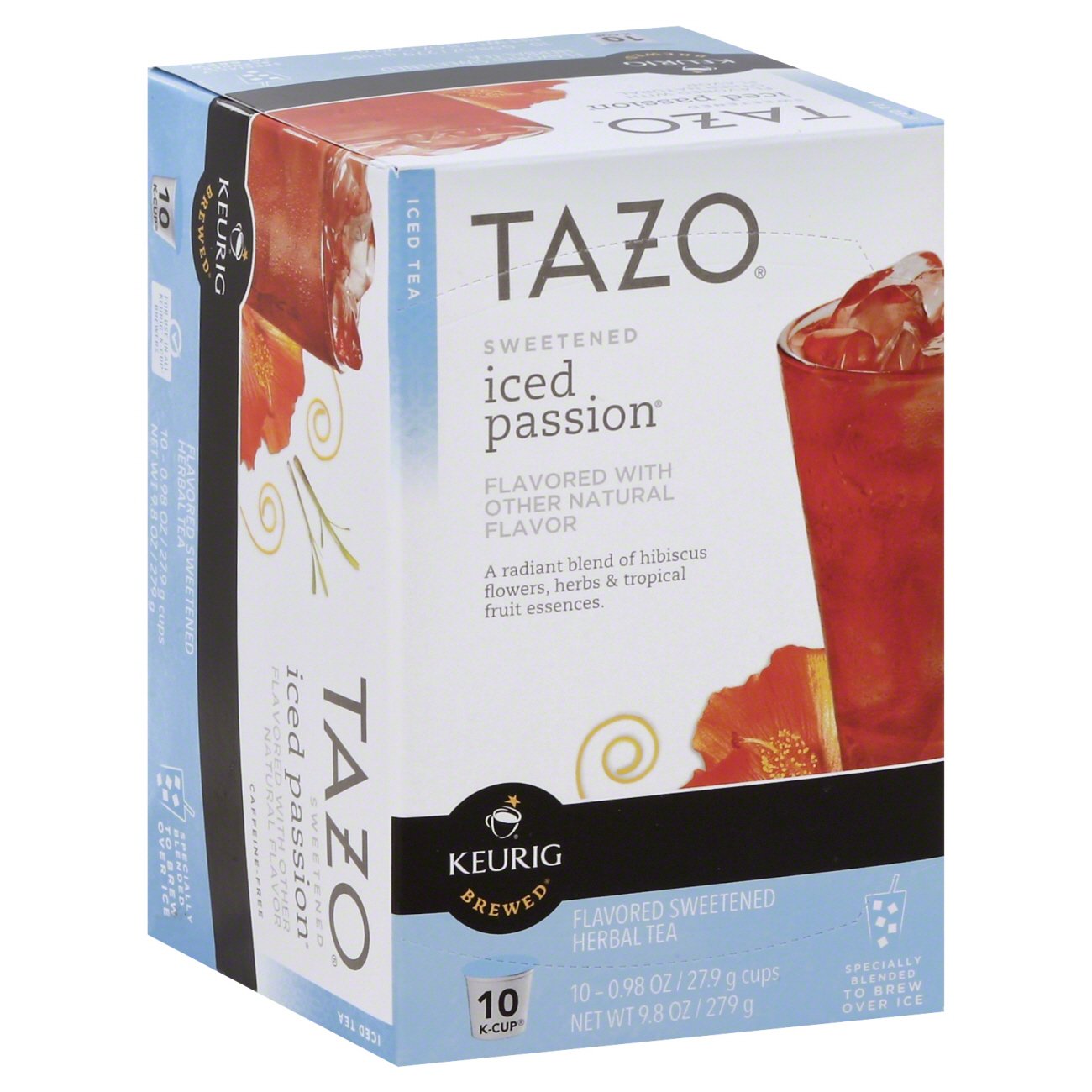 Tazo Sweetened Iced Passion Herbal Tea K Cup Shop Tea At H E B