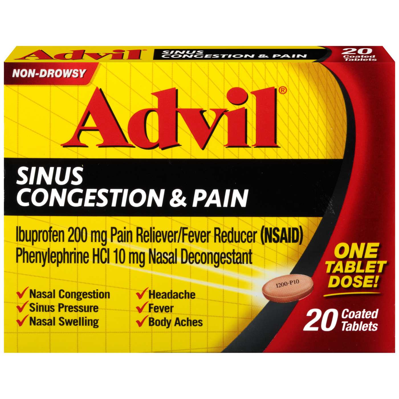 Advil Sinus Congestion and Pain Relief; image 2 of 8