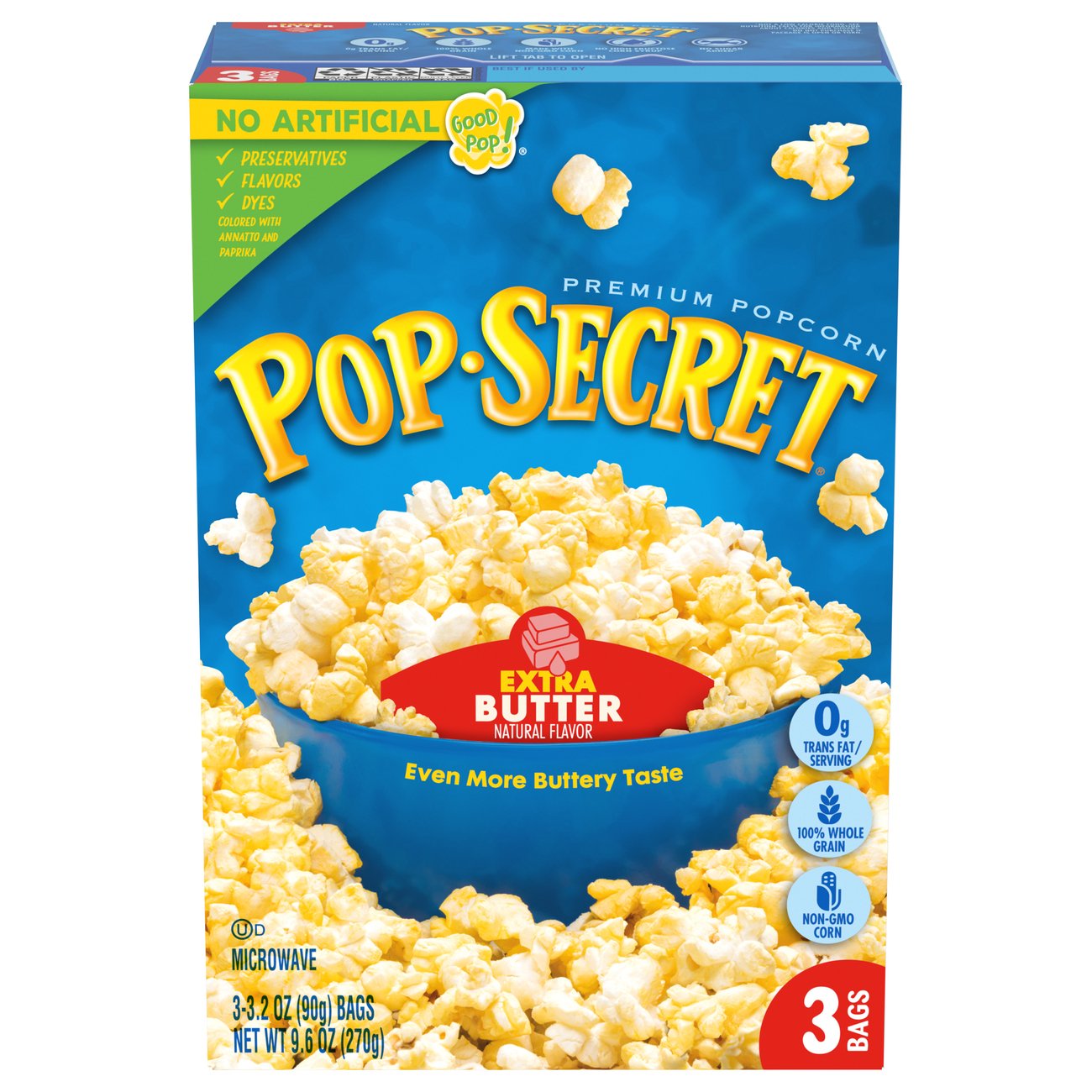 Pop Secret Extra Butter Microwave Popcorn - Shop Popcorn At H-E-B