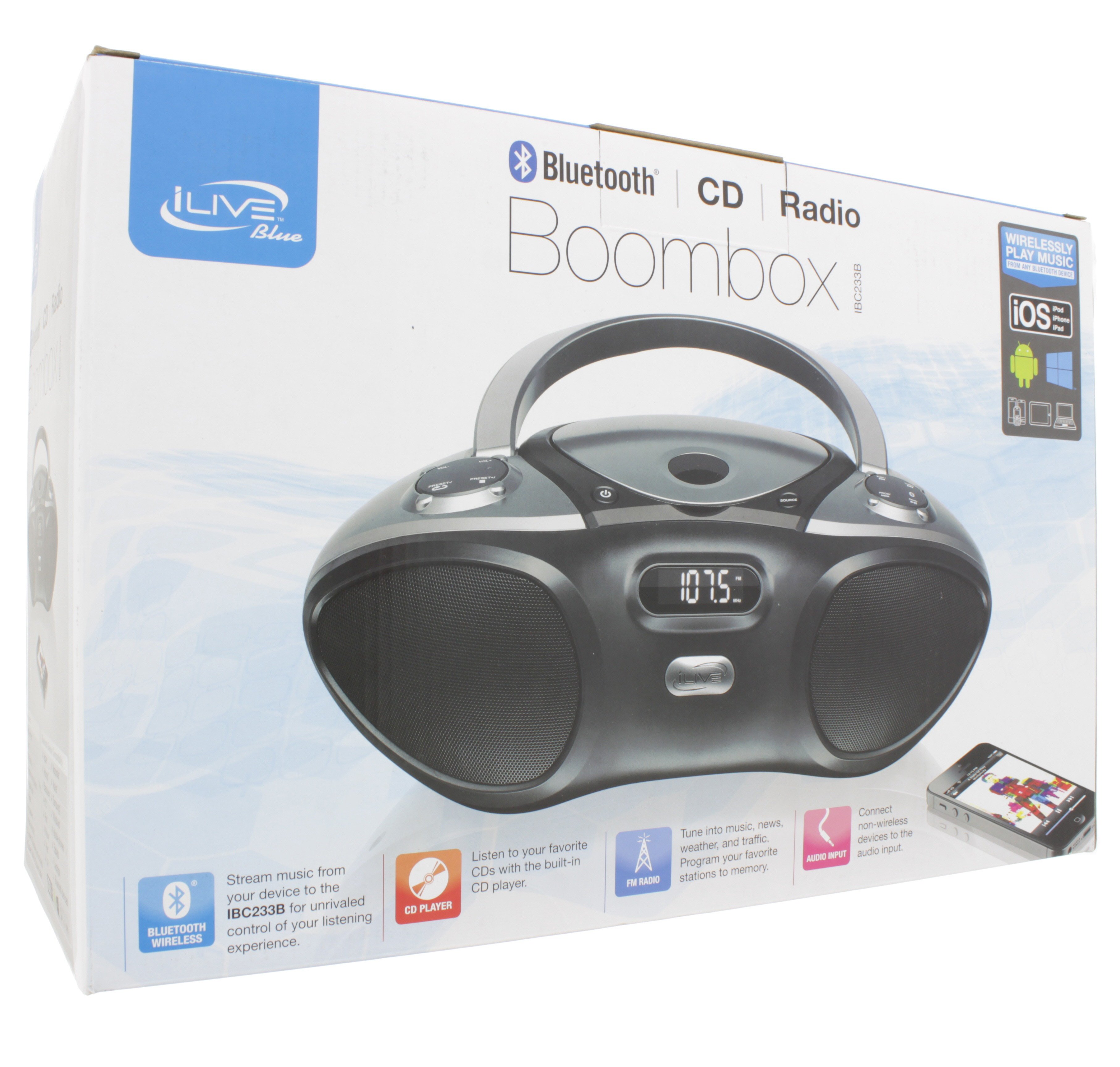 ilive bluetooth boombox