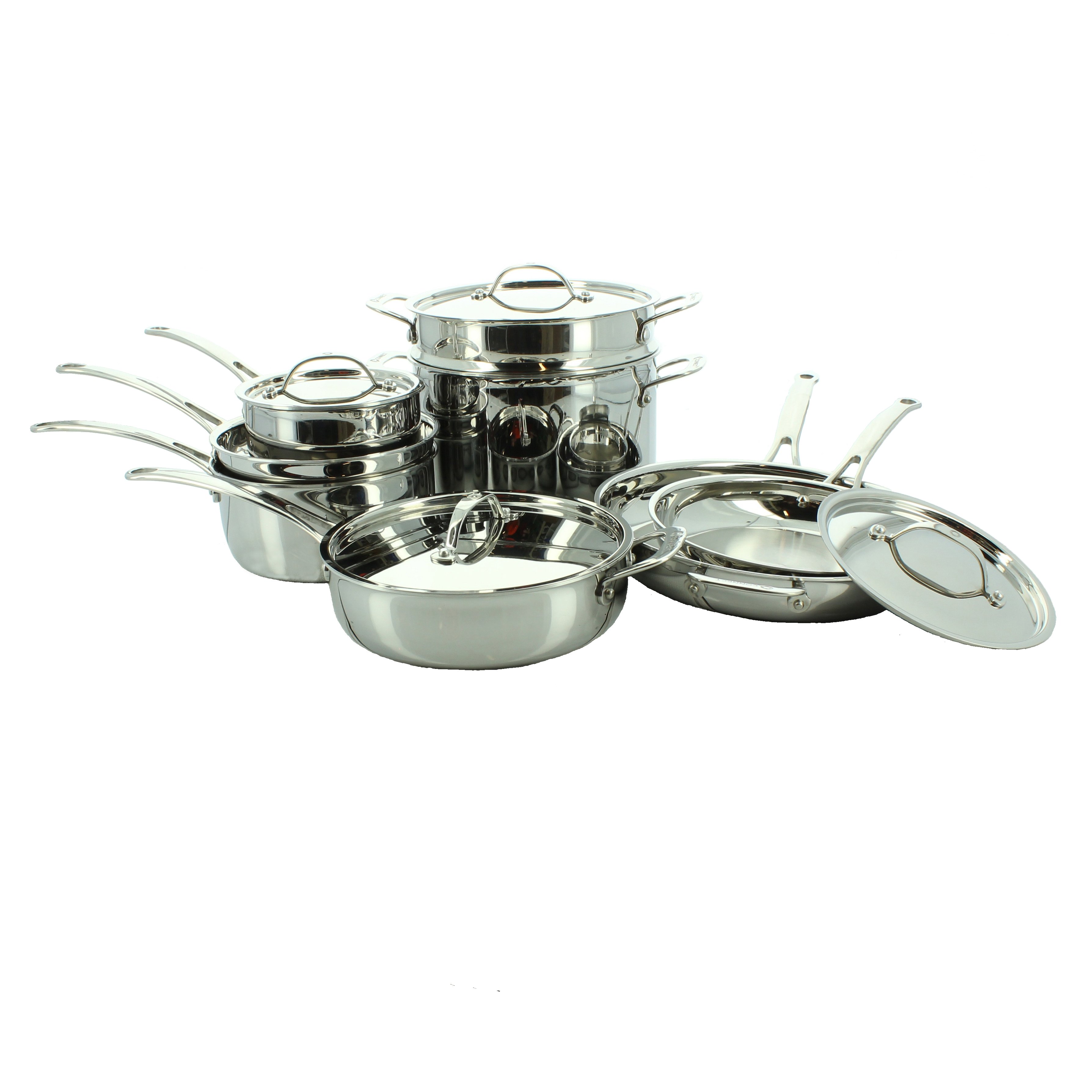 HEB Connect Stainless Steel Tri Ply Cookware Set Shop Cookware at HEB