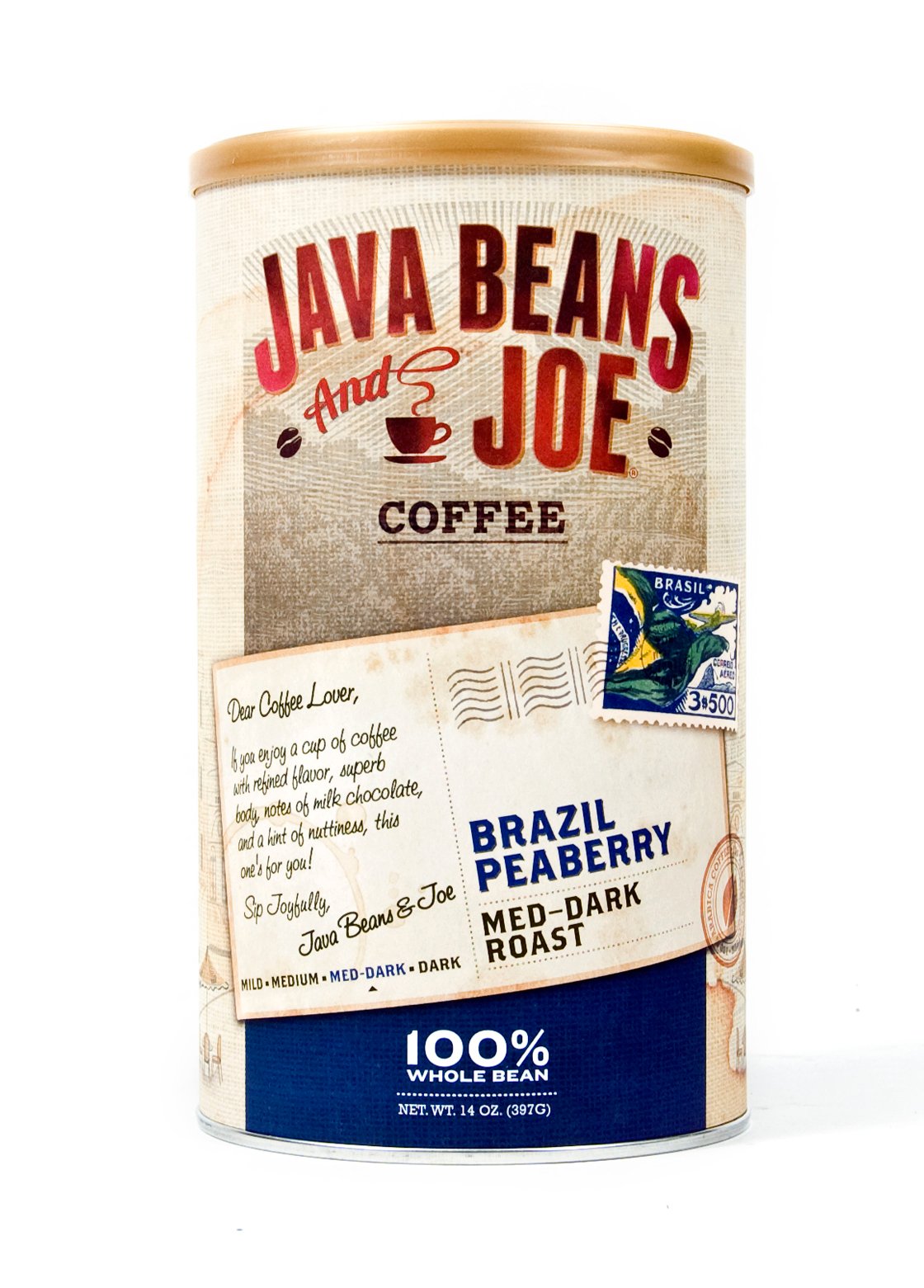 Java Beans & Joe Brazil Pearberry Medium Dark Roast Whole Bean Coffee