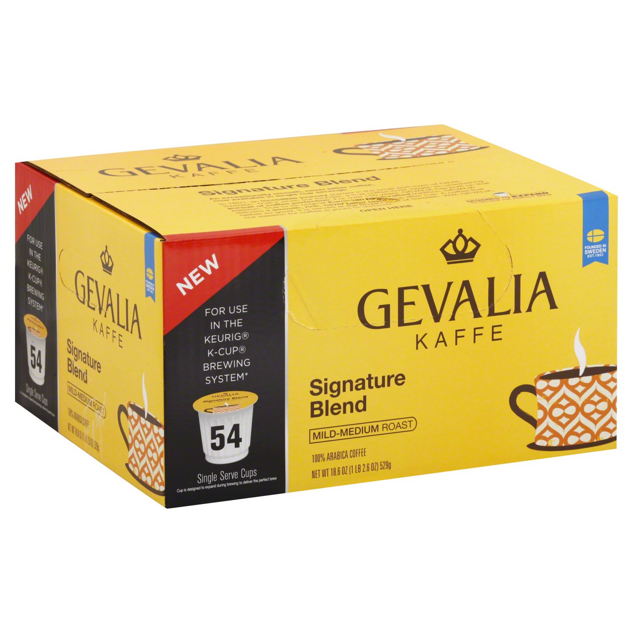 Gevalia Kaffe Signature Blend Coffee Mild Medium Roast Single Serve