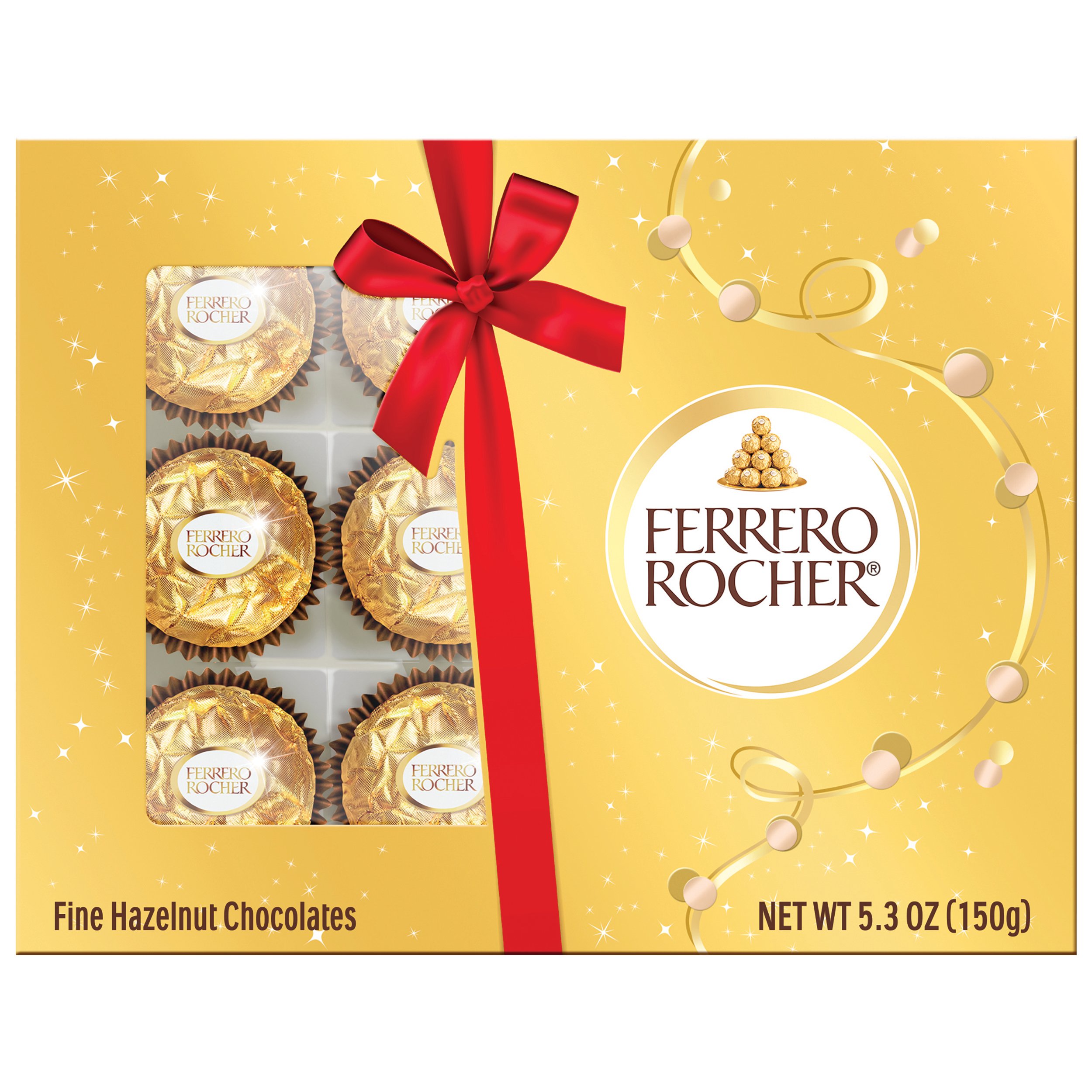 Ferrero Rocher Fine Hazelnut Chocolates Holiday Gift Box, 12 Pc Shop