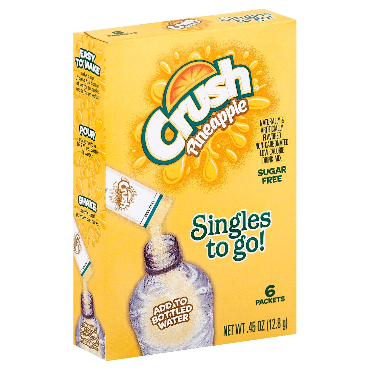 Crush Singles To Go! Pineapple Sugar Free Drink Mix Shop Mixes