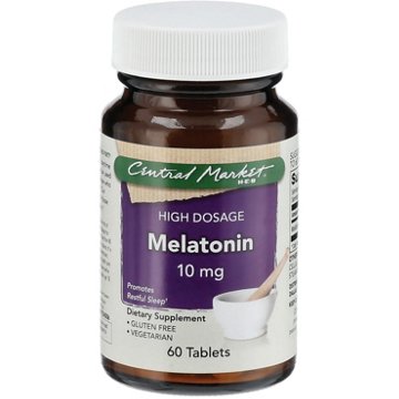 Central Market High Dosage Melatonin 10mg Tablets, 60 ct