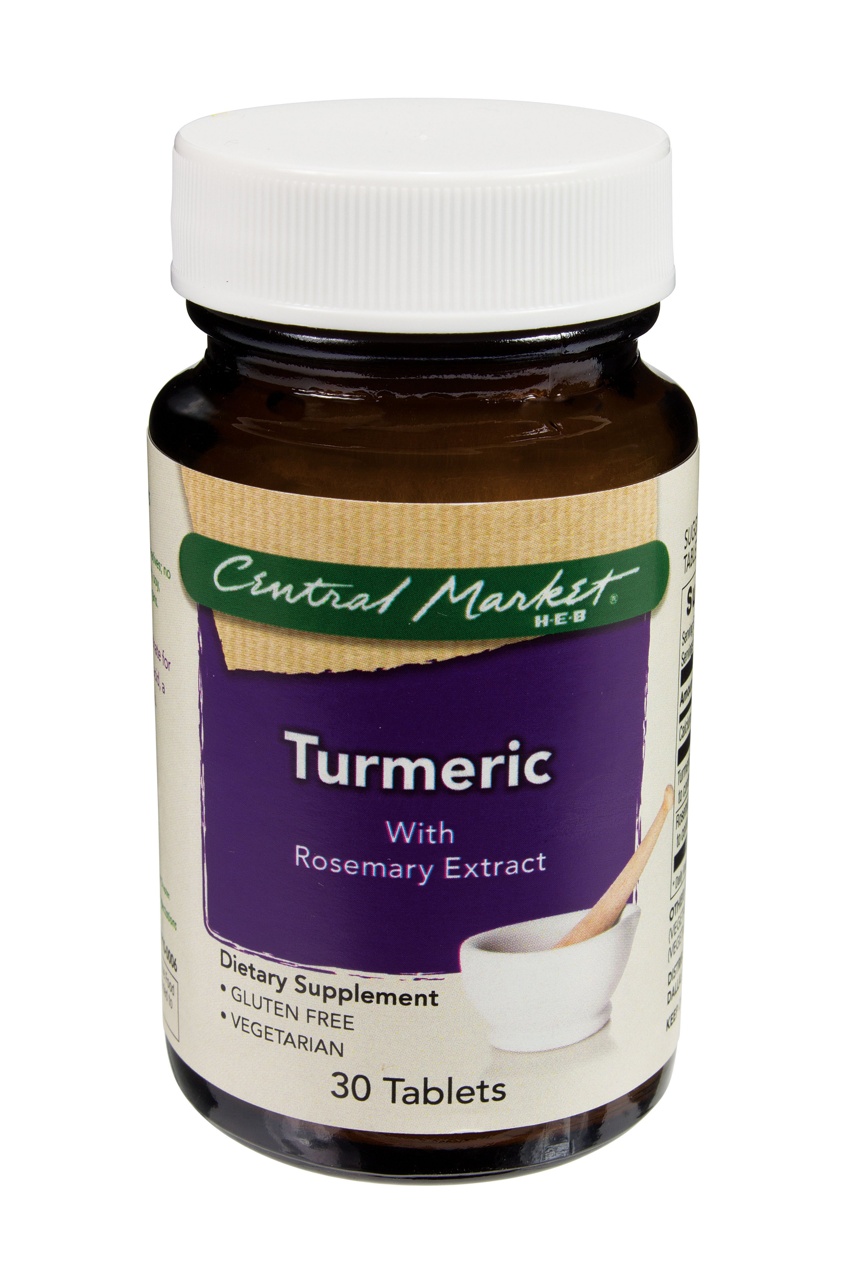 Central Market Turmeric Vegetable Capsules, 30 ct