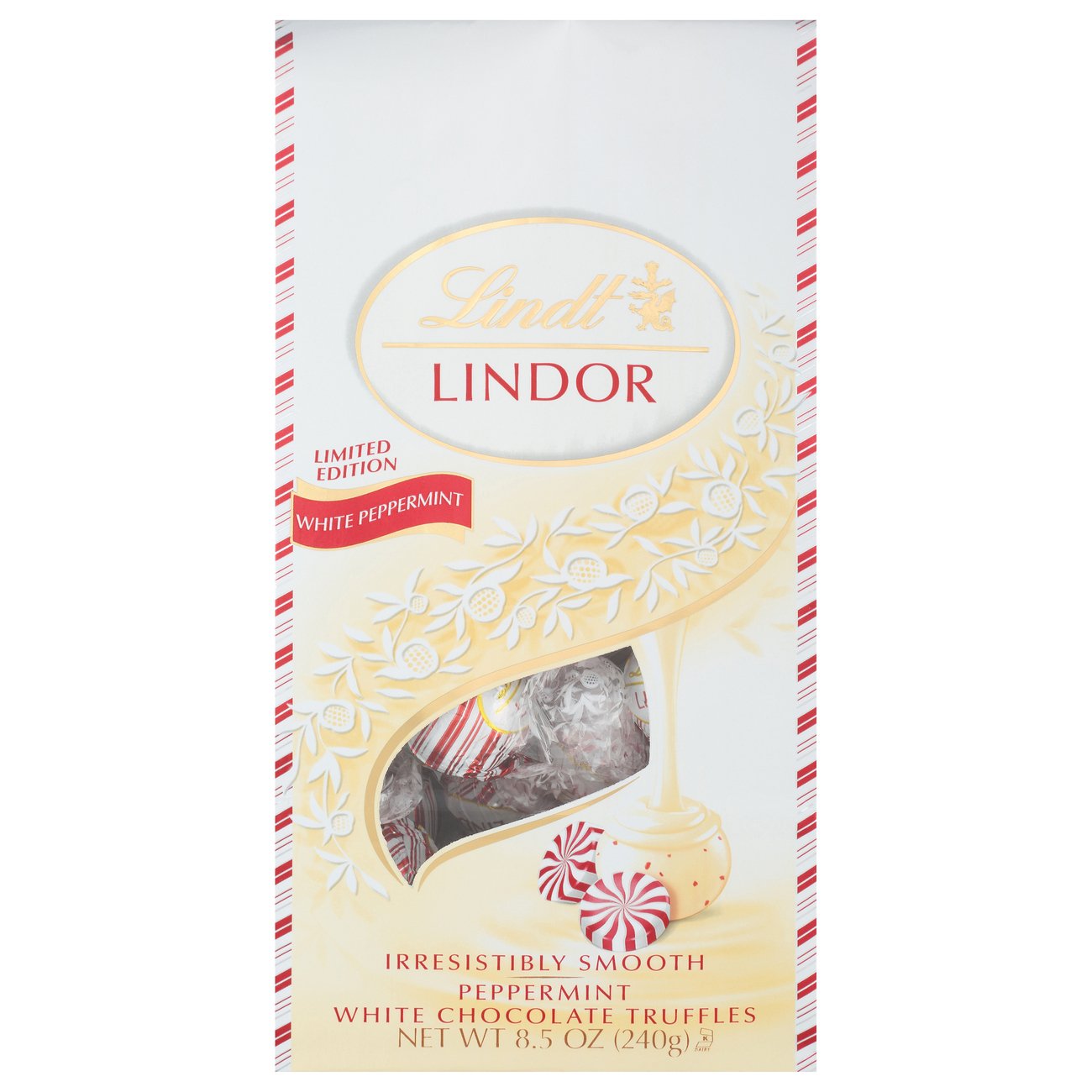Lindt Lindor White Peppermint Chocolate Holiday Truffles Shop Candy At H E B 4971