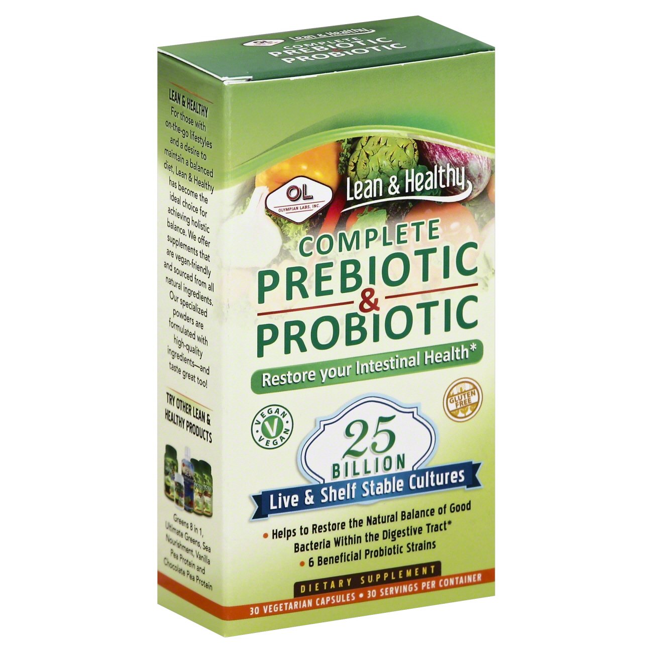 Olympian Labs Lean & Healthy Complete Prebiotic & Probiotic - Shop Diet ...