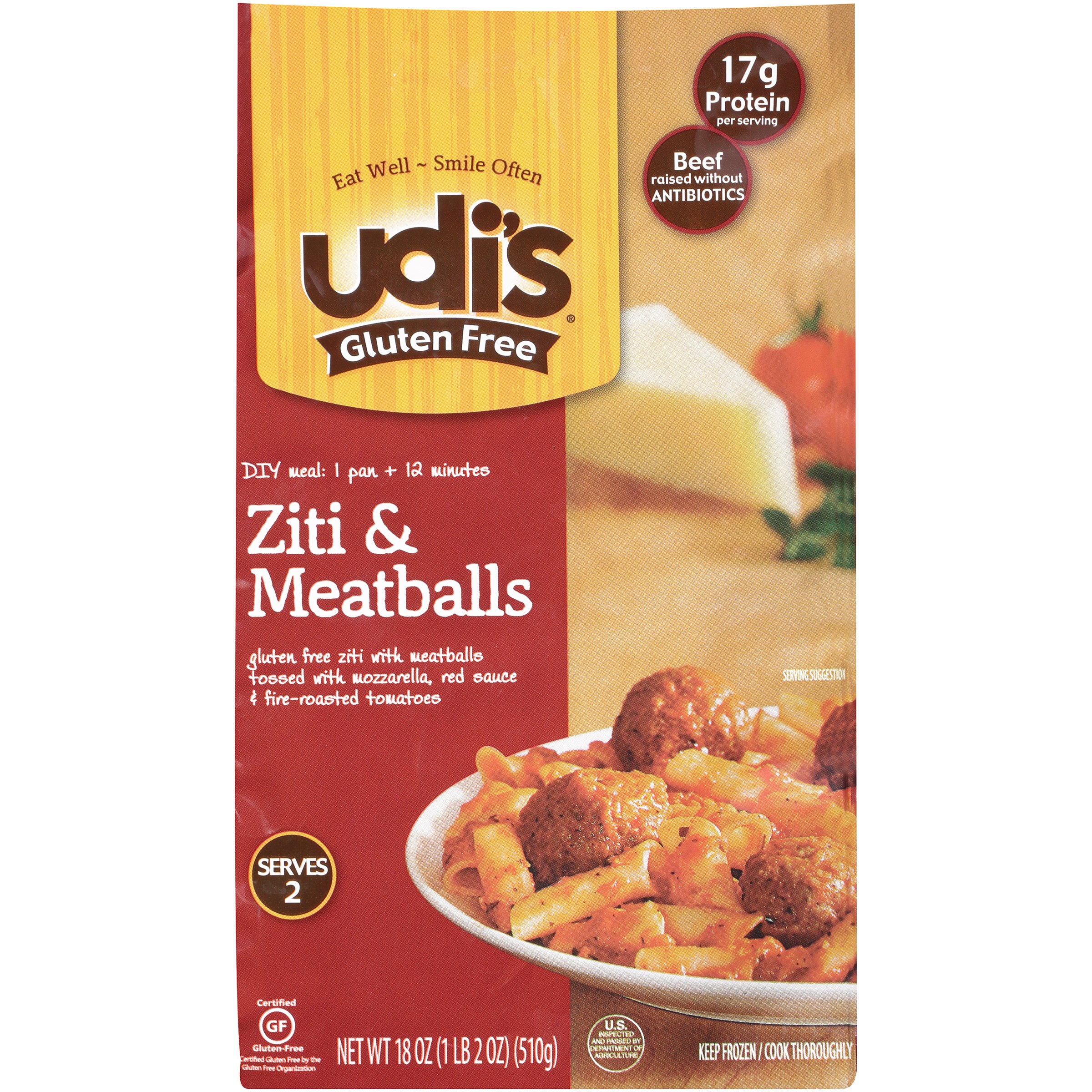 Udi's Gluten Free Ziti & Meatballs Shop Meals & Sides at HEB