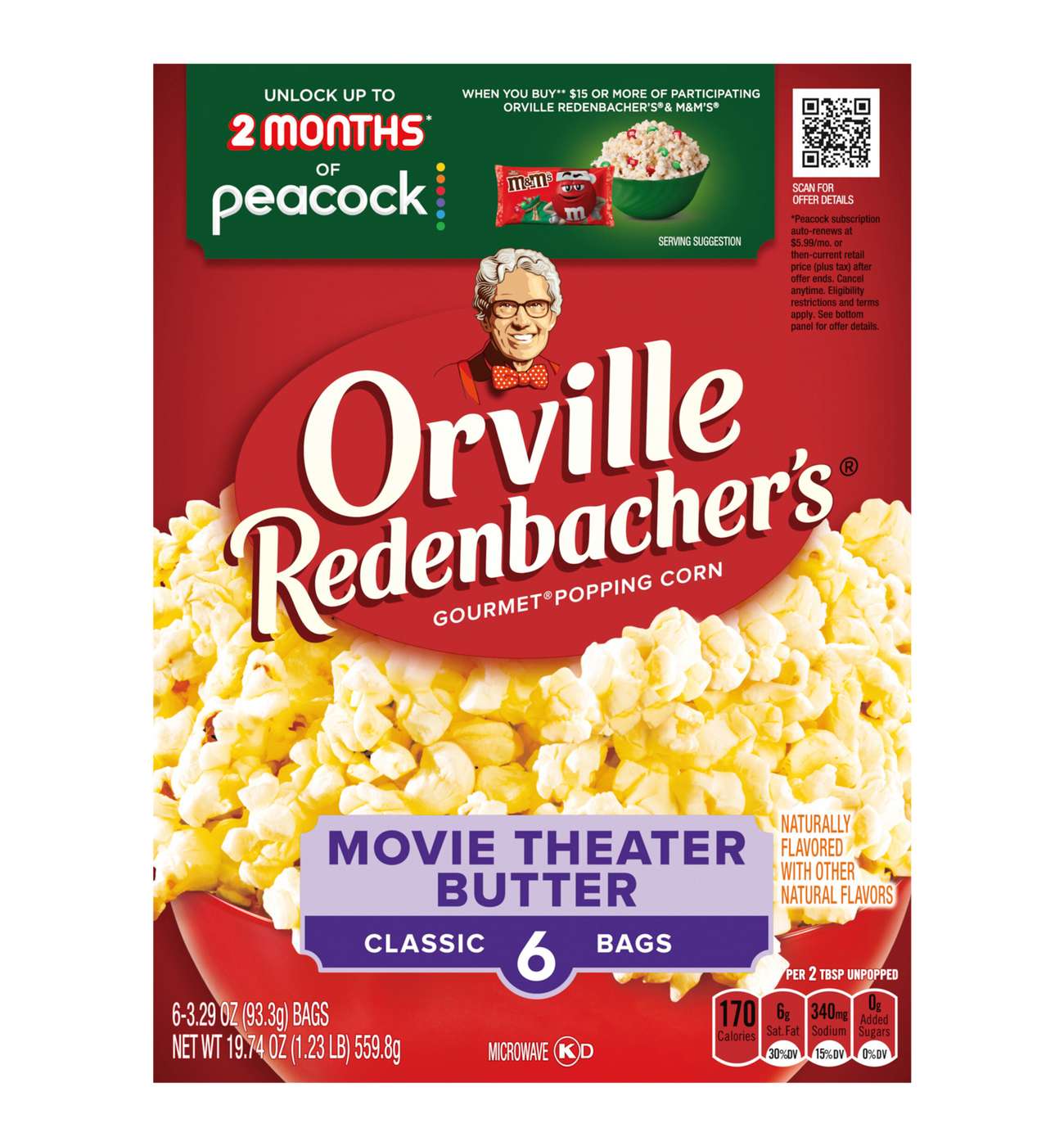 Orville Redenbacher's Movie Theater Butter Microwave Popcorn; image 1 of 6