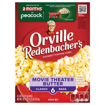 Orville Redenbacher's Movie Theater Butter Microwave Popcorn, 6 ct