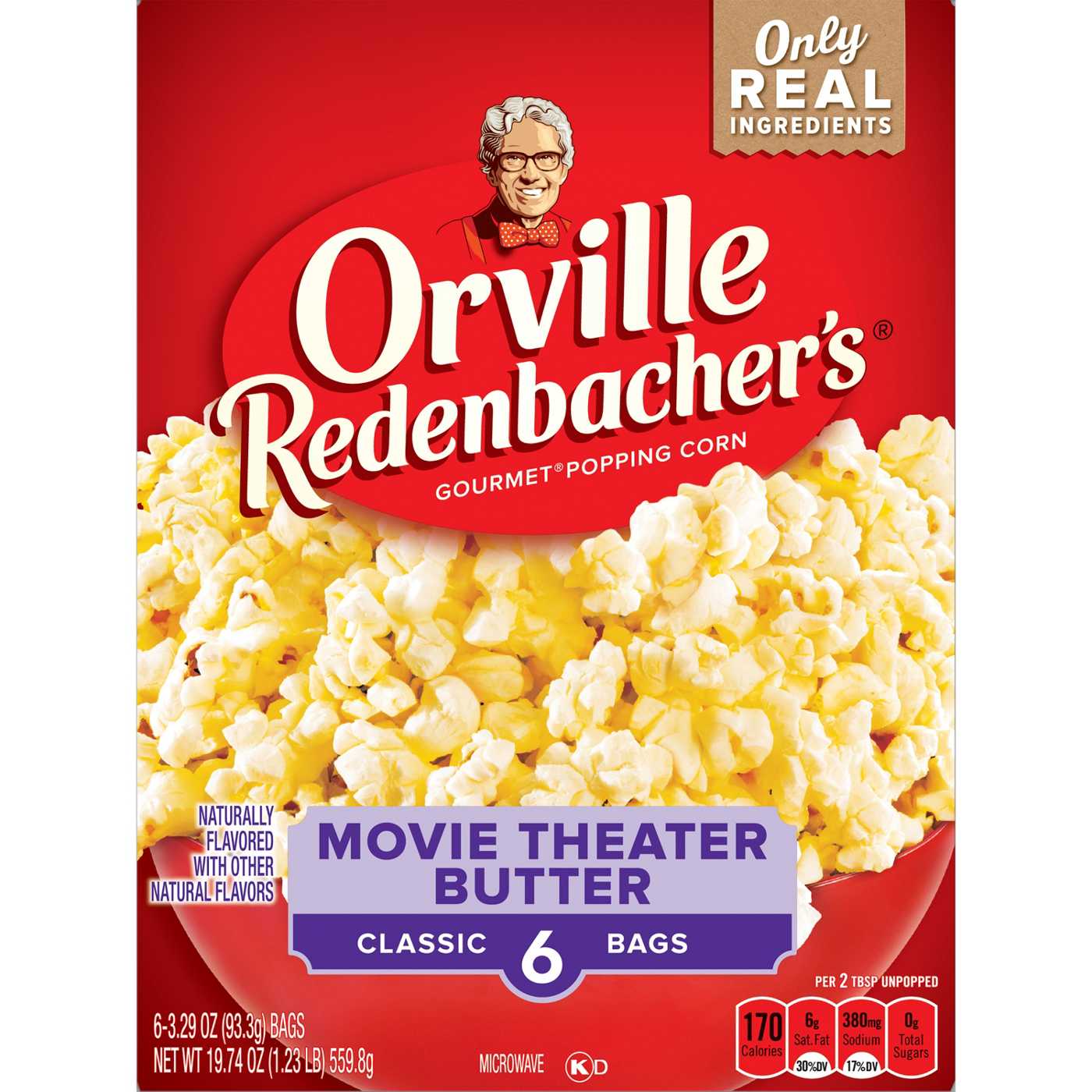 Orville Redenbacher's Movie Theater Butter Microwave Popcorn; image 3 of 6