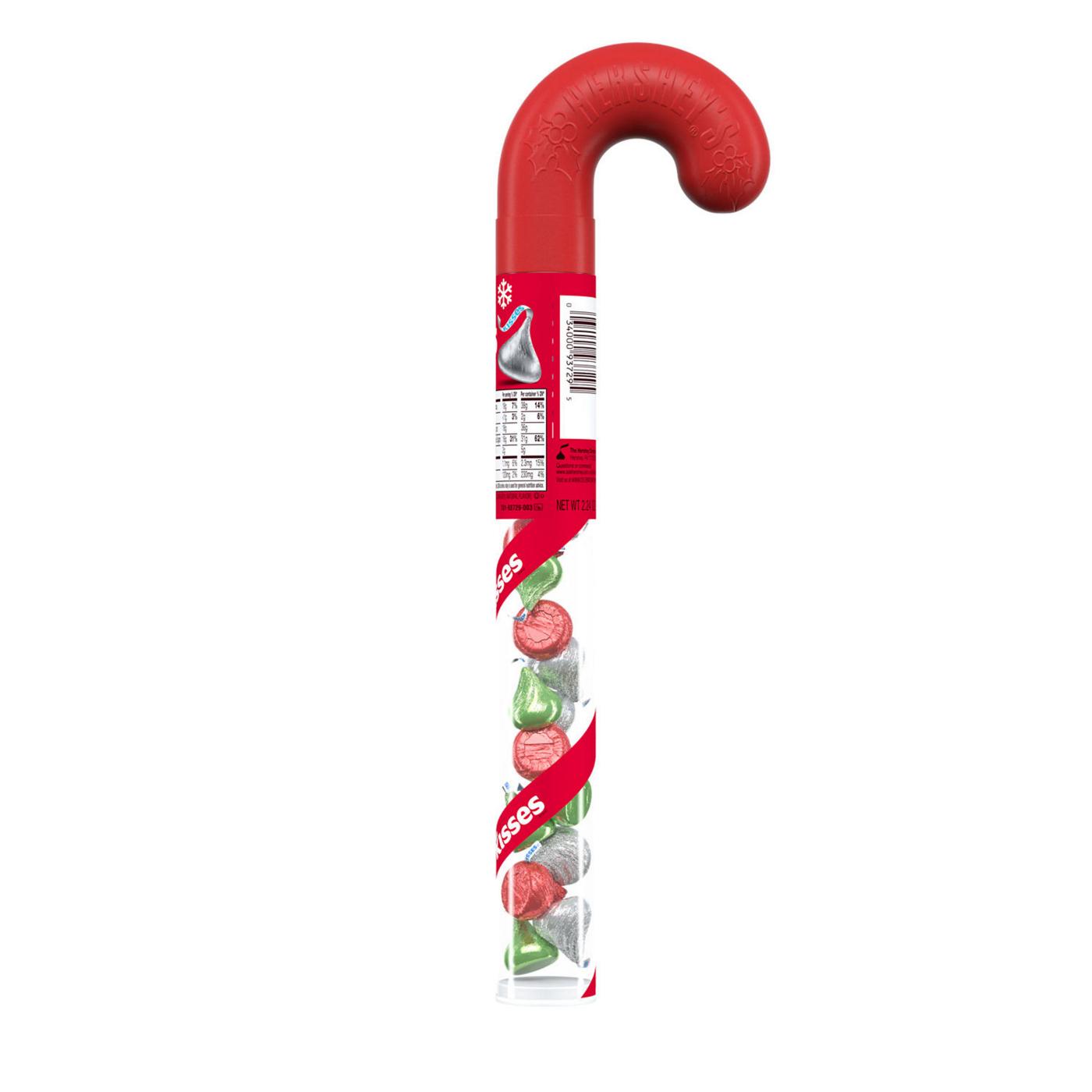 Hershey's Kisses Milk Chocolate Christmas Candy Cane Tube; image 2 of 7