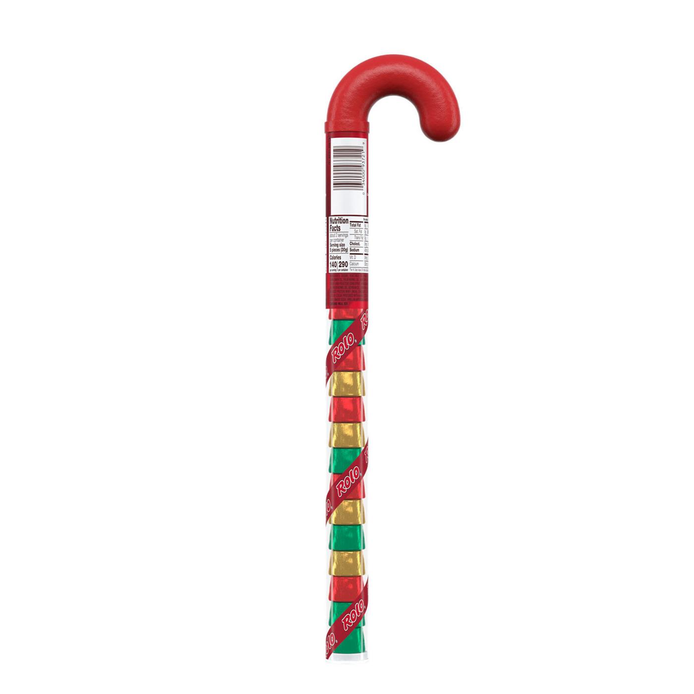 Rolo Rich Chocolate Caramels Christmas Candy Plastic Cane; image 7 of 7