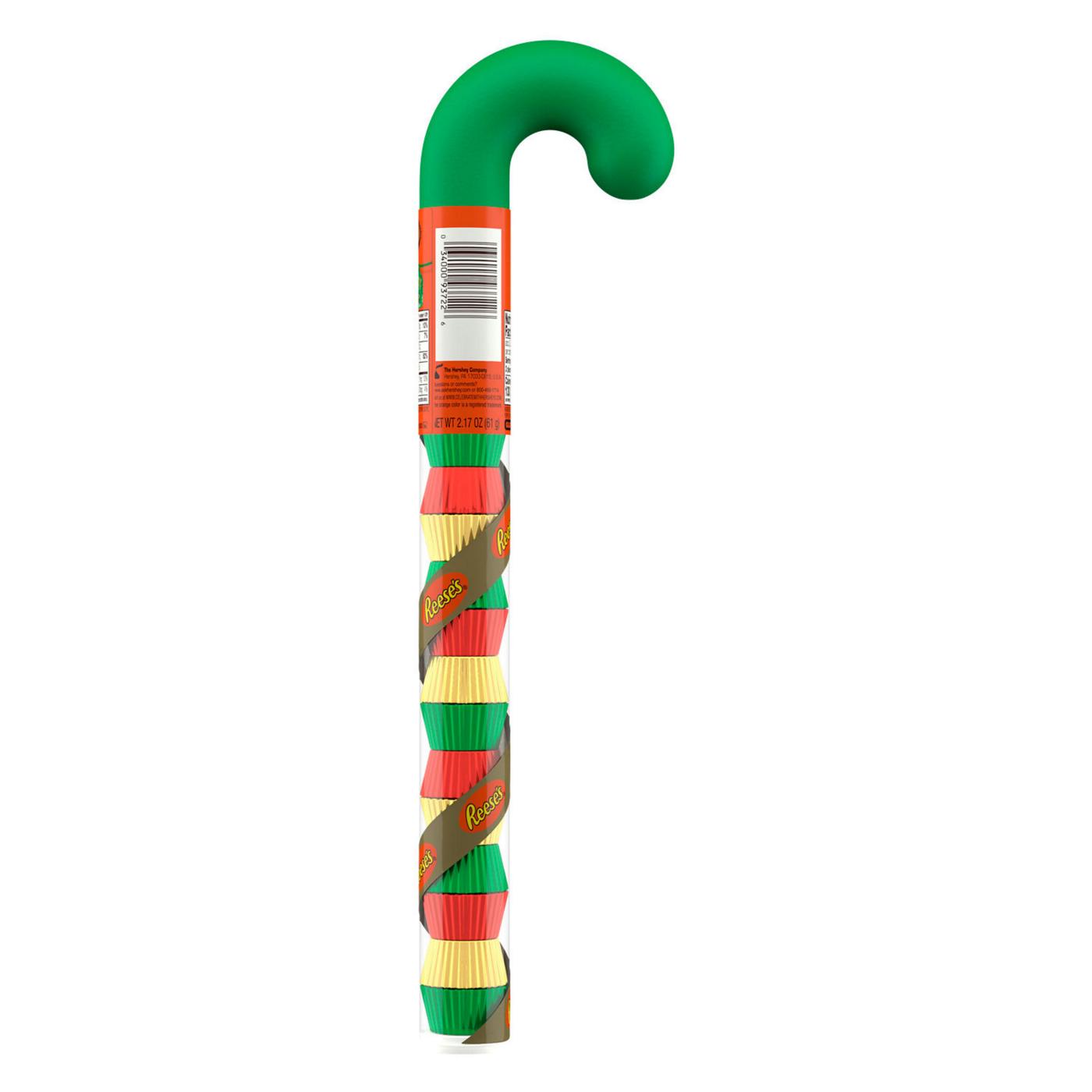 Reese's Milk Chocolate Peanut Butter Cups Christmas Candy Cane Tube; image 5 of 6