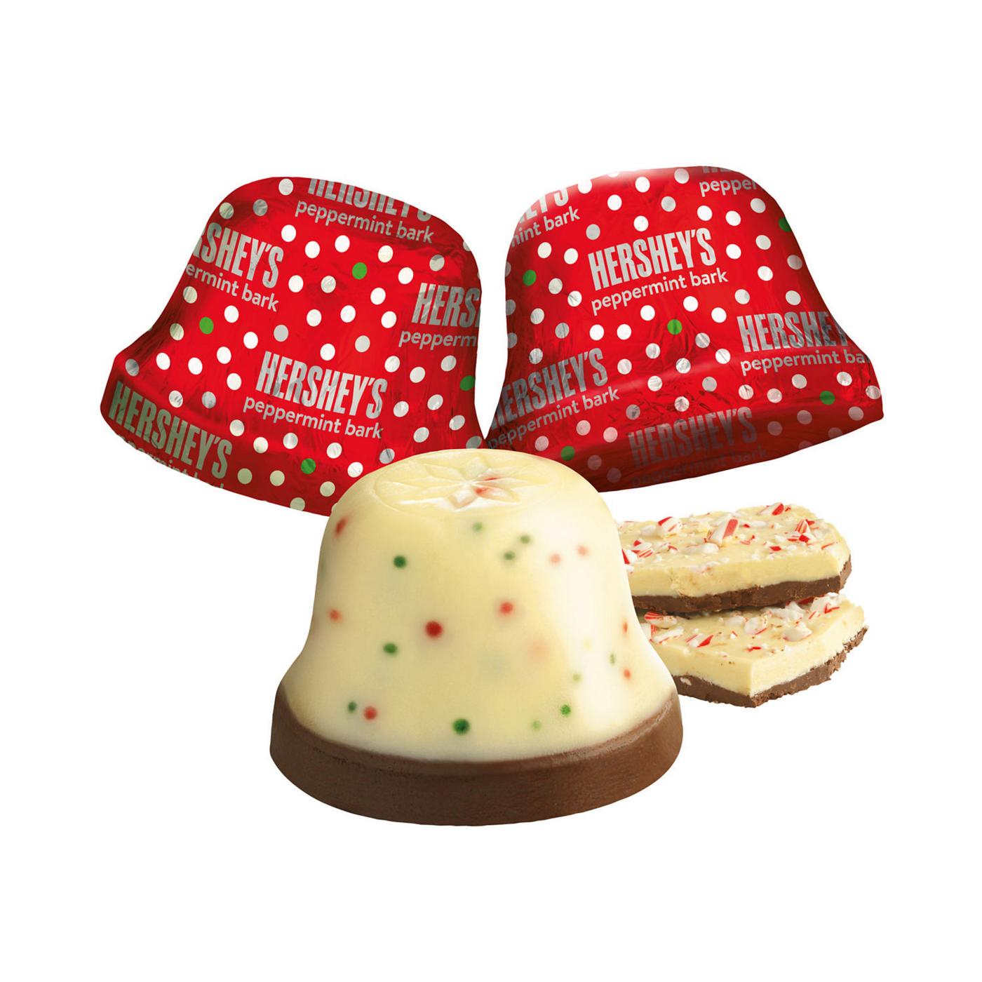 Hershey's Peppermint Bark Bells Christmas Candy; image 3 of 7