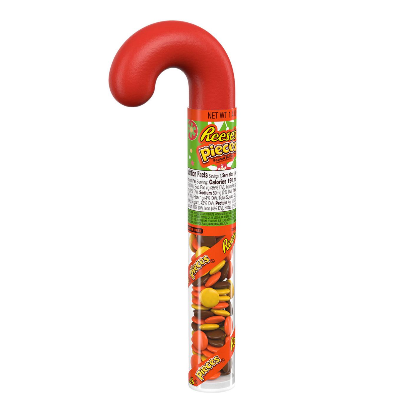 Reese's Pieces Peanut Butter Christmas Candy Cane Tube; image 1 of 7