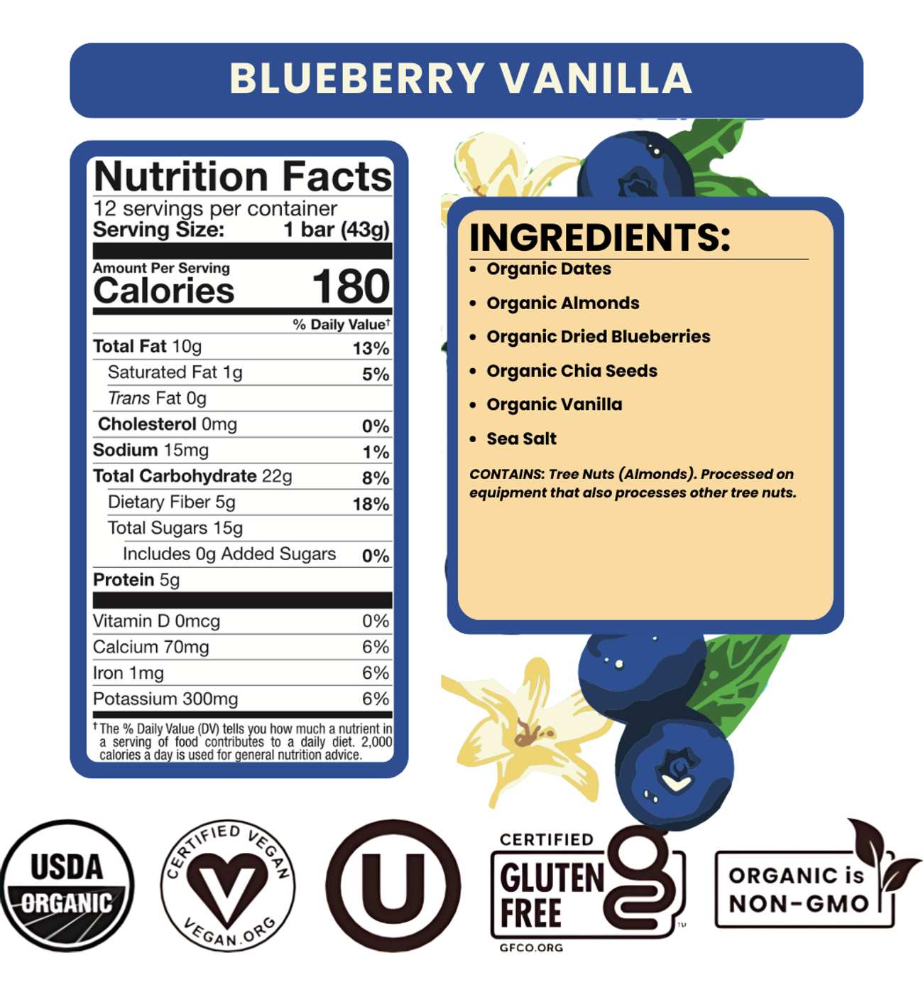 Bearded Brothers Blueberry Vanilla Food Bar; image 5 of 5