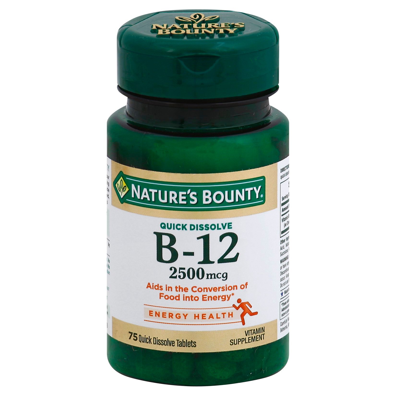 Nature's Bounty Vitamin B12 2500 mcg Quick Dissolve Tablets Shop