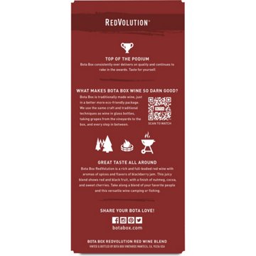 Bota Box RedVolution Red Blend California Box Wine, 3 L