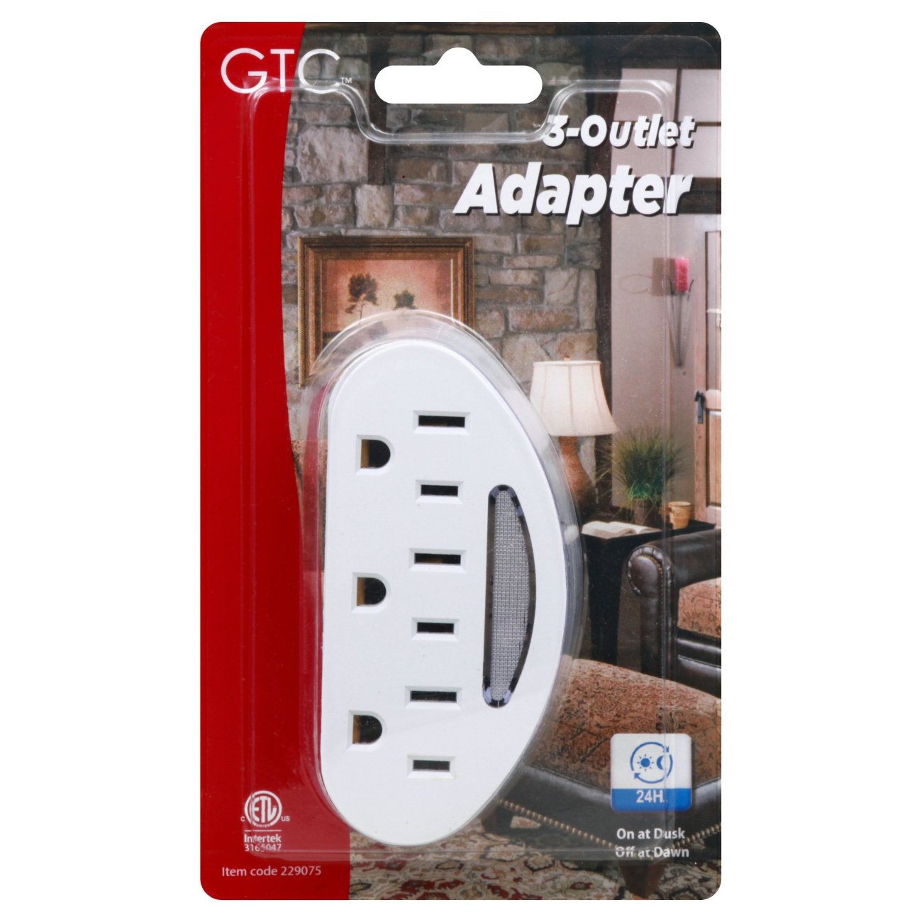 GoGreen Power 3 Outlet Wall Tap White Adapter GG-13000TW