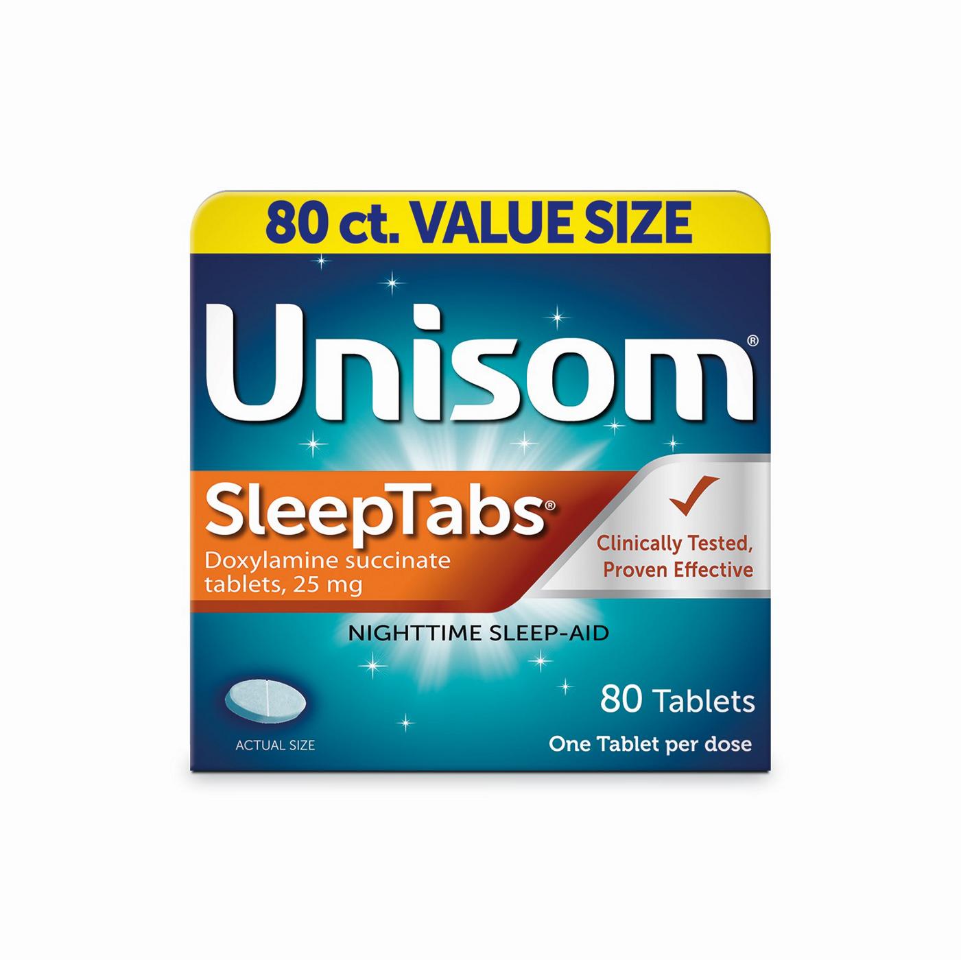 Unisom SleepTabs Nighttime Sleep-Aid Tablets; image 1 of 6