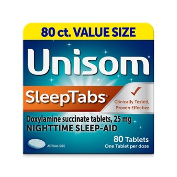 Unisom SleepTabs Nighttime Sleep-Aid Tablets, 80 ct