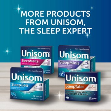 Unisom SleepTabs Nighttime Sleep-Aid Tablets, 80 ct