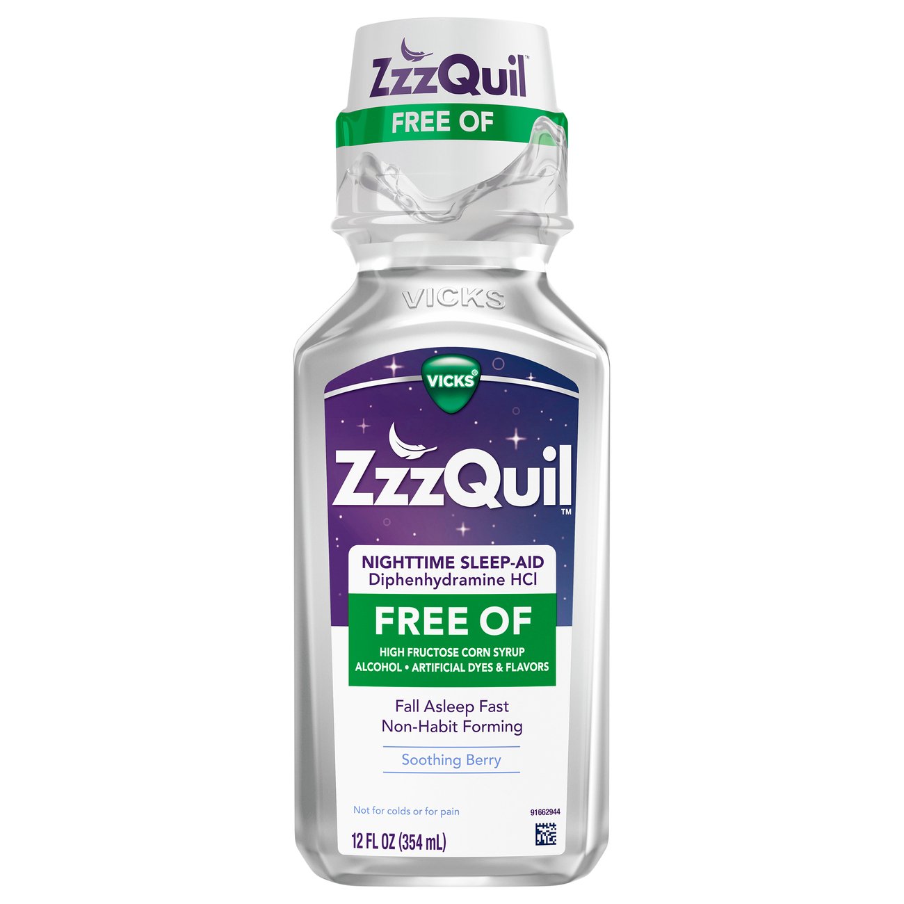 Vicks ZzzQuil Nighttime Sleep Aid Liquid - Soothing Berry - Shop Sleep ...