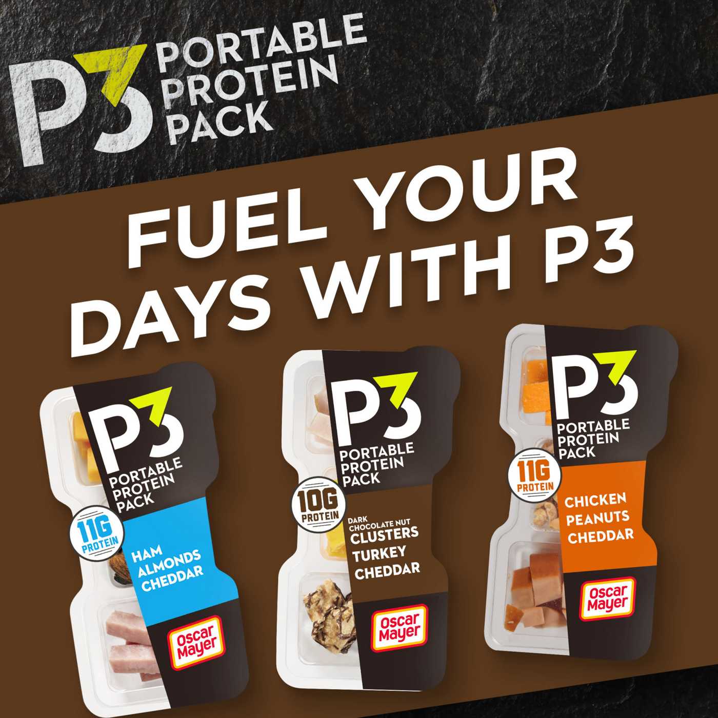 P3 Portable Protein Pack Snack Tray - Dark Chocolate Nut Clusters, Turkey & Cheddar; image 2 of 6