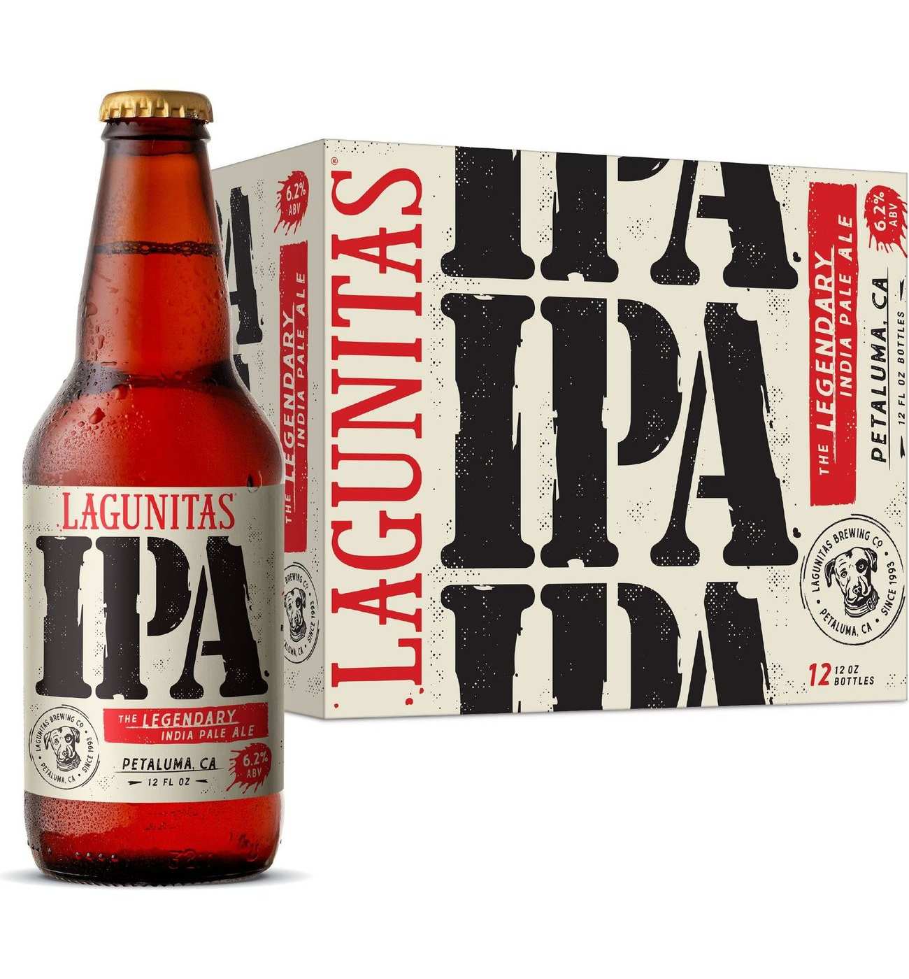 Lagunitas Brewing Co. IPA Craft Beer 12 pk Bottles; image 1 of 5