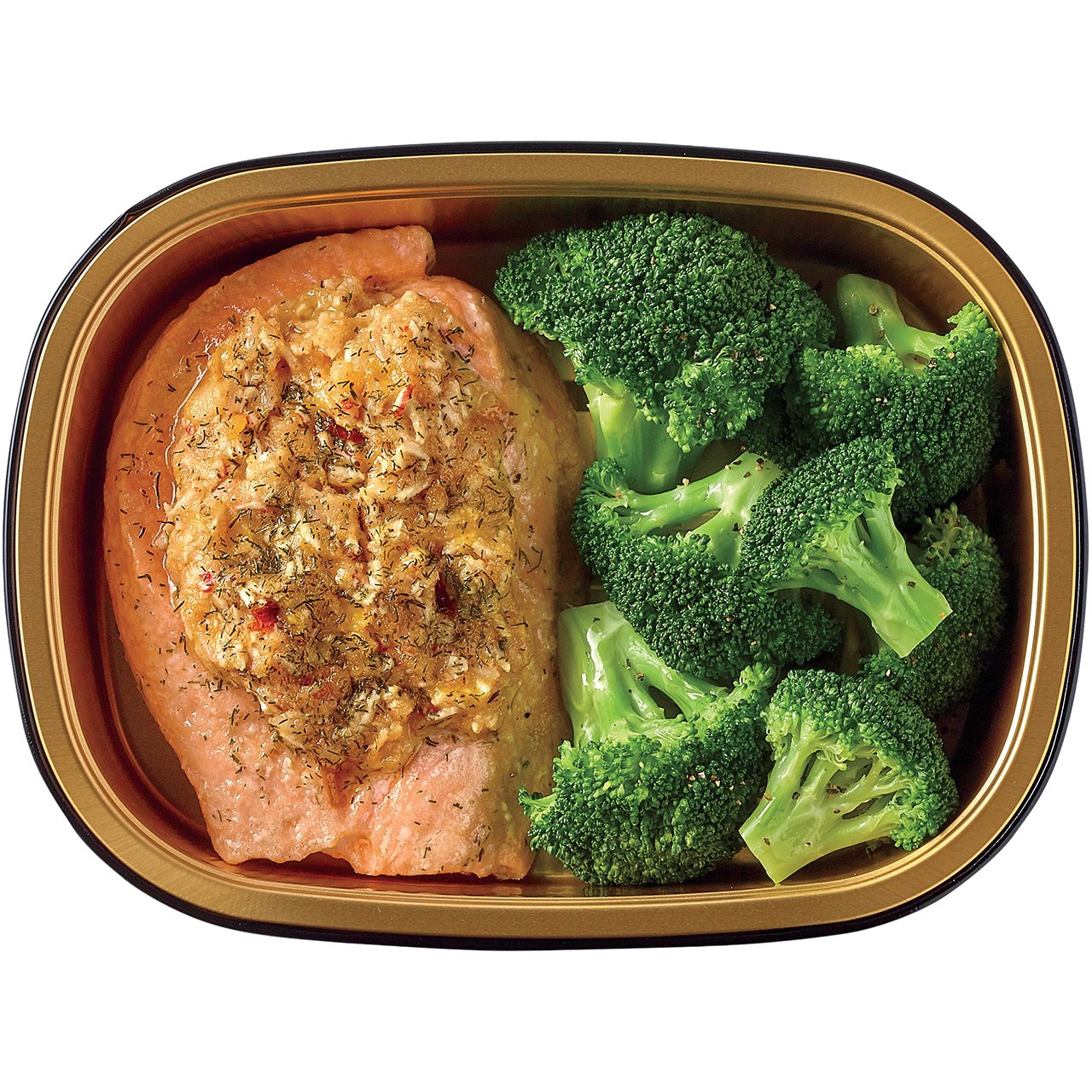 H-E-B Meal Simple Stuffed Atlantic Salmon with Broccoli - Shop Entrees