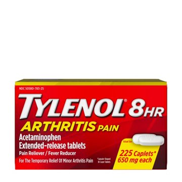Tylenol 8-hr Arthritis Pain Relief Acetaminophen Caplets, 225 ct