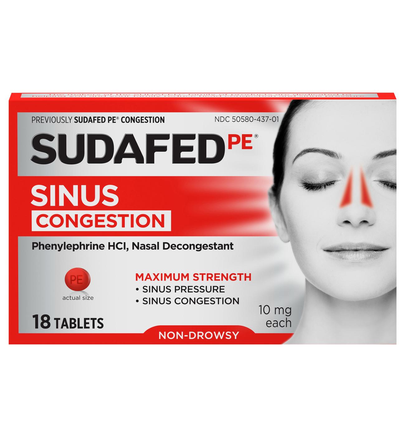 Sudafed PE Sinus Congestion Tablets; image 1 of 2