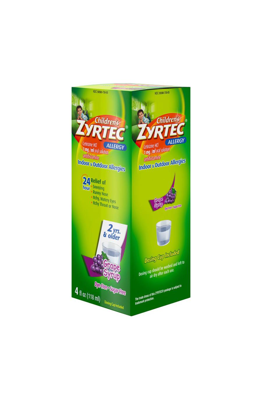 Zyrtec Children's Allergy Syrup - Grape; image 4 of 6