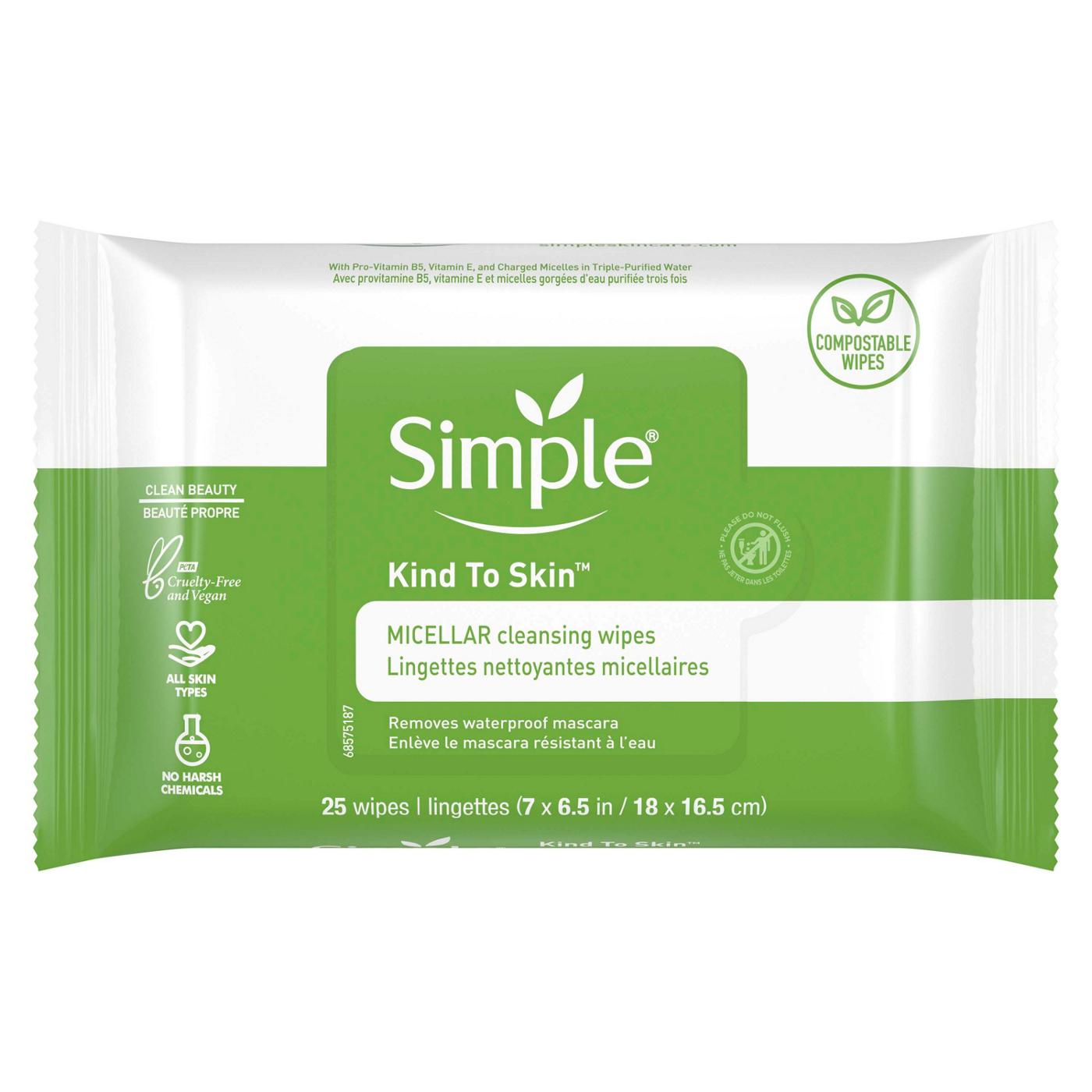 Simple Kind to Skin Micellar Cleansing Wipes; image 1 of 4
