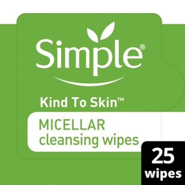 Simple Kind to Skin Micellar Cleansing Wipes, 25 ct